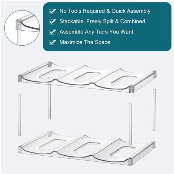 Stackable Water Bottle Holder Fits Stanley Yeti Hydro Flask 3 Tier 9 Bottle - Picture 6 of 7